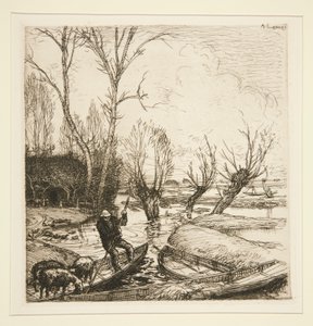Der überflutete Marais - Der Schäfer von Auguste Lepere