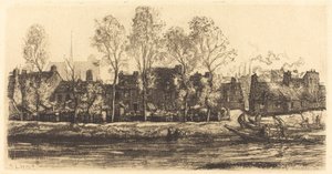 Ufer der Somme bei Amiens Bords de la Somme à Amiens, 1907 von Auguste Lepere