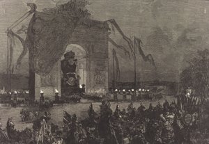 Begräbnis von Victor Hugo. Die Totenwache