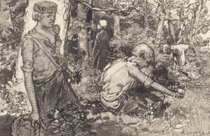 Maiglöckchen sammeln La cueillette du muguet, 1908