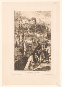 Blick auf die Dächer im Gobelins-Viertel in Paris von Auguste Lepere