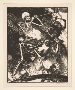 La Mort et les Passions vont fondre sur le Monde (Tod und Zwietracht werden auf die Erde regnen), aus La Guerre de 1914, erste Serie, Nr. 7 von Auguste Lepere