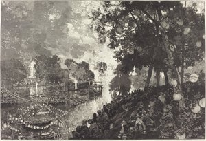 Der Schnee in Paris von Auguste Lepere