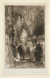 Die Rue Galande von Auguste Lepere