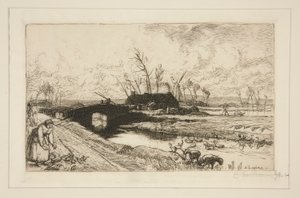 Le petit pont (Vendée) von Auguste Lepere