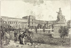 Die Ruinen des Palais des Tuilleries vor ihrem Abriss von Auguste Lepere