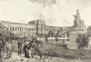 Die Ruinen des Palais des Tuilleries vor ihrem Abriss, 1883