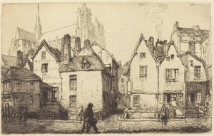 Alte Häuser in Amiens, 1907