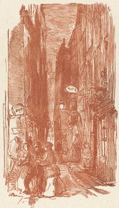 Rue Saint-Severin von Auguste Lepere