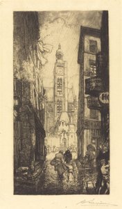 Rue de la Montagne-Sainte-Genevieve, Paris von Auguste Lepere