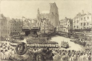 Die Beerdigung von Admiral Courbet von Auguste Lepère and Louis Tinayre