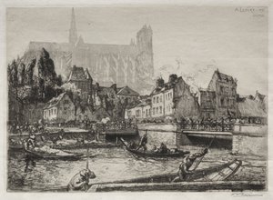 Ankunft des Gemüses - Amiens von Auguste Louis Lepère
