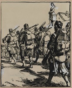 Grenzschlacht: Gruppe britischer Soldaten