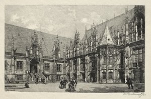 Rouen Illustré: Der Justizpalast von Auguste Louis Lepère
