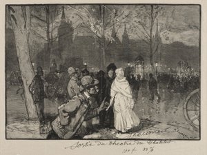 Sortie du Théâtre du Chatelet von Auguste Louis Lepère