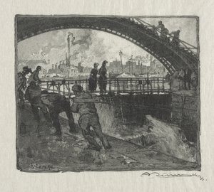 Die Schleuse des St. Martin Kanals von Auguste Louis Lepère