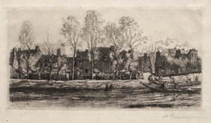 Amiens, die Ufer der Somme von Auguste Louis Lepère