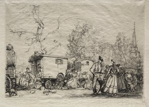 Auf der Messe St. Jean de Mont, 1906 von Auguste Louis Lepère