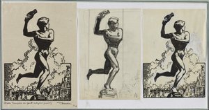 Brado, Sieger über die Riesen Antigoras, 1914 von Auguste Louis Lepère