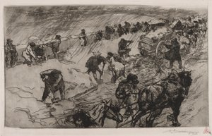 Kampf gegen den Schnee, Quai aux Fleurs, 1890