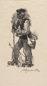 Fontainebleau-Wald: Schlangenjäger (La Forêt de Fontainebleau: Le chasseur de serpents) von Auguste Louis Lepère
