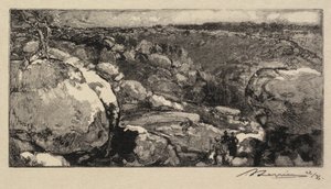 Fontainebleau-Wald: Der Zirkus von Long-Rocher (La Forêt de Fontainebleau: Le cirque du Long-Rocher) von Auguste Louis Lepère
