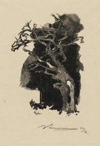 Fontainebleau-Wald: Der Wütende (La Forêt de Fontainebleau: Le rageur) von Auguste Louis Lepère