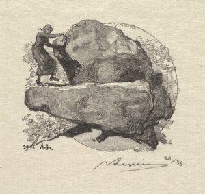 Wald von Fontainebleau: Der zitternde Fels La Forêt de Fontainebleau: La roche qui tremble, 1890