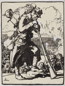 Der Rückzug nach Charleroi von Auguste Louis Lepère