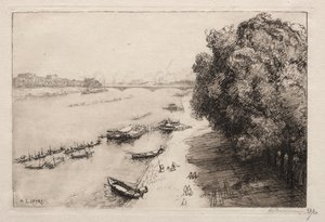 Die Seine an der Pont Nationale, 1914