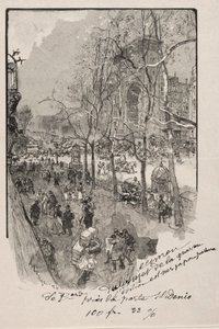 Die Boulevards, nahe dem Porte St. Denis von Auguste Louis Lepère