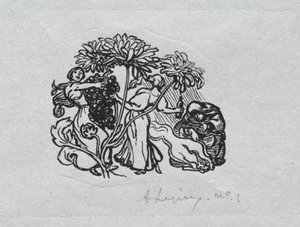 Pariser Almanach, 1897: Schlussstück, Herbst von Auguste Louis Lepère