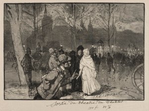 Sortie du Théâtre du Chatelet von Auguste Louis Lepère