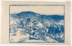 Der Wilderer, Dünen von Saint Jean de Mont, 1901 von Auguste Louis Lepère
