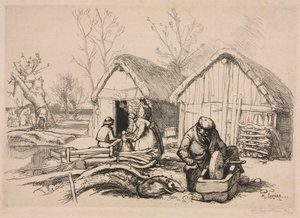 Das Haus der Holzfäller in der Vendée, 1915 von Auguste Louis Lepère