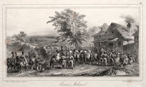 Album für 1831: Militärischer Konvoi von Auguste Raffet