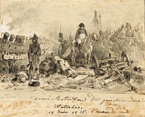 Napoleon bei der Schlacht von Waterloo