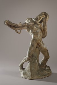 Mann mit Schlange, um 1886