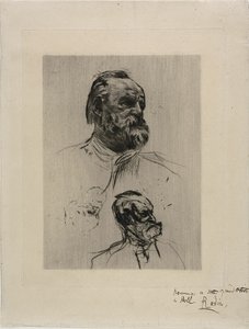 Porträt von Victor Hugo, Dreiviertelansicht von Auguste Rodin