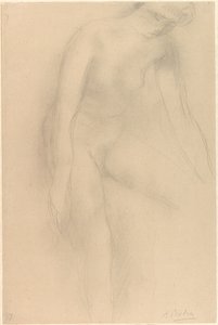Stehende weibliche Akt, nach vorne gebeugt von Auguste Rodin