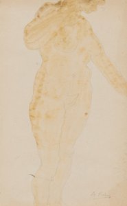 Stehender weiblicher Akt, linker Arm ausgestreckt von Auguste Rodin