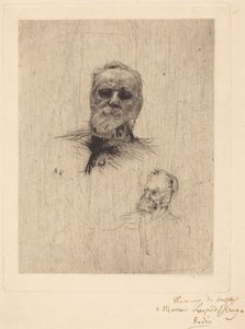 Victor Hugo, von vorne von Auguste Rodin