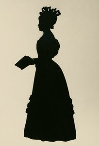 Silhouette von Susan Edmonstone Ferrier, schottische Romanautorin, ca. 1830 von Augustin Amant Constant Fidele Edouart