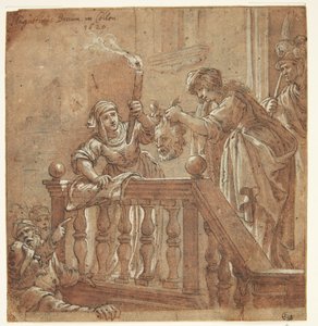 Judith zeigt dem Volk das abgeschlagene Haupt von Holofernes von Augustin Braun