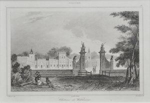 Ansicht des Wilanów-Palastes, 1840 von Augustin François Lemaiand#770tre