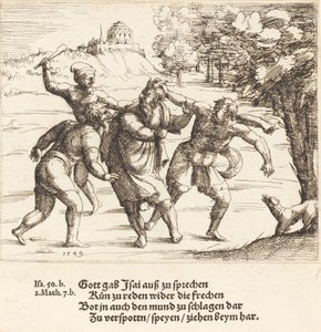 Jesaja erträgt Spott wegen seines Glaubens von Augustin Hirschvogel