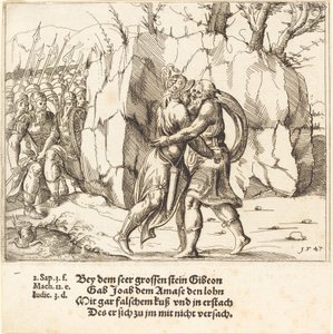 Joab verrät Abner von Augustin Hirschvogel