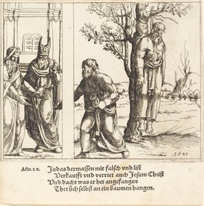 Judas gibt die dreißig Silberlinge zurück von Augustin Hirschvogel