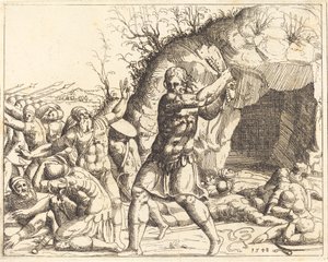 Samson erschlägt die Philister von Augustin Hirschvogel