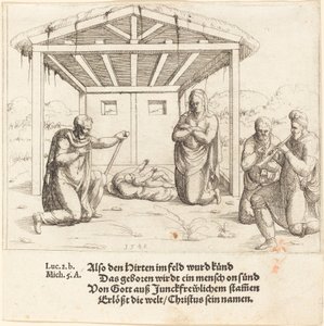 Die Anbetung der Hirten, 1548 von Augustin Hirschvogel